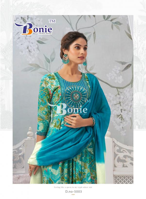 Bonie Meghana 5 Rayon Designer Kurti Bottom With Dupatta